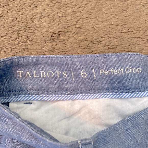 Talbots Perfect Crop 100 Percent Cotton Pants - Picture 4 of 5